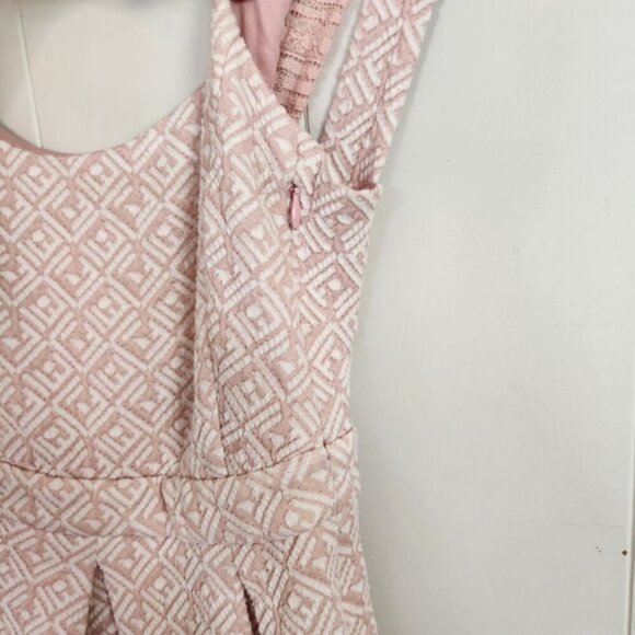 Stradivarius Pink Fit & Flare Sleeveless Tea Dress Mini Knee Length Soft Girl - Picture 4 of 11